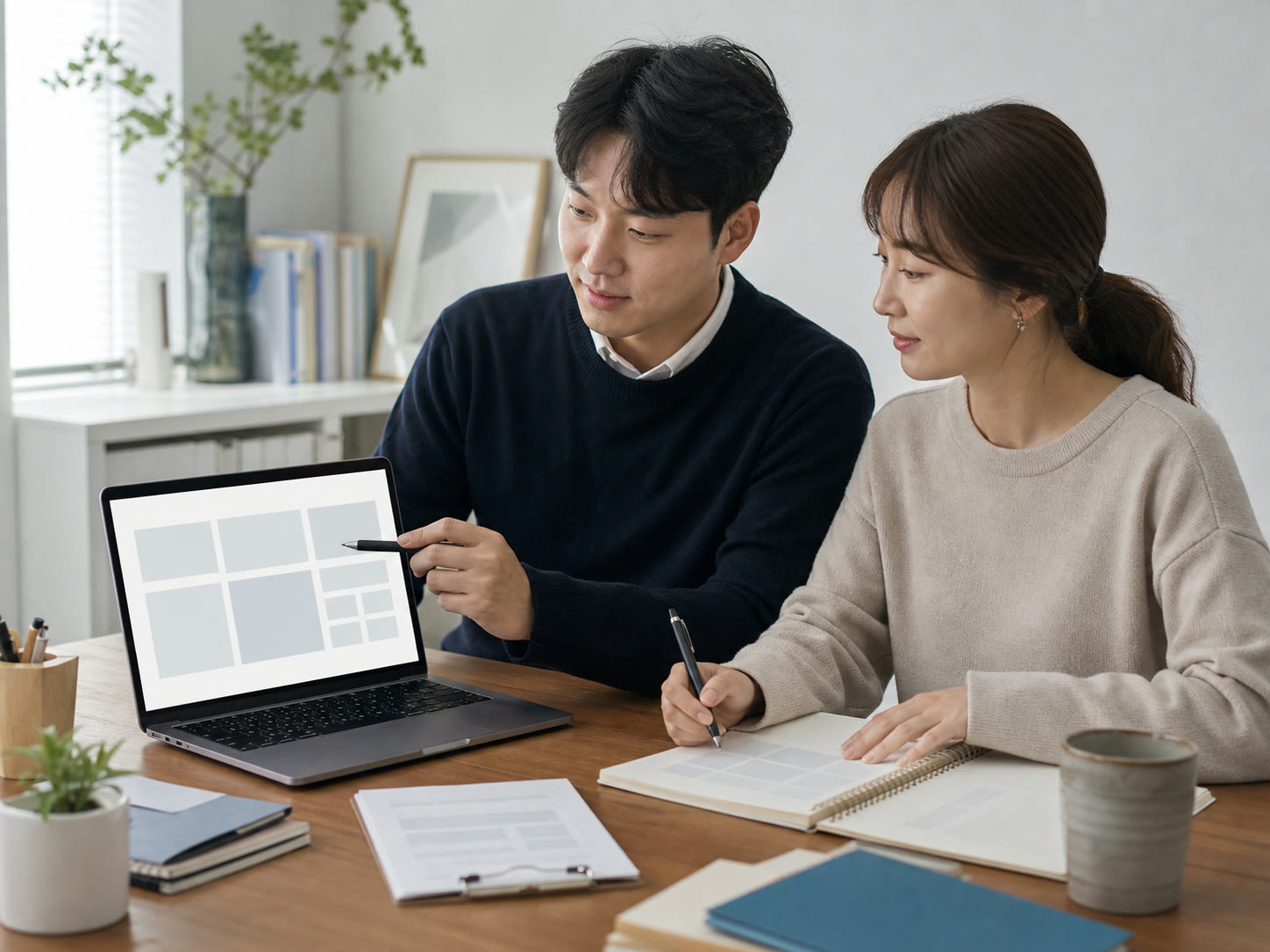 성과 화면을 바탕으로 광고 판단을 정리하는 예시 장면
