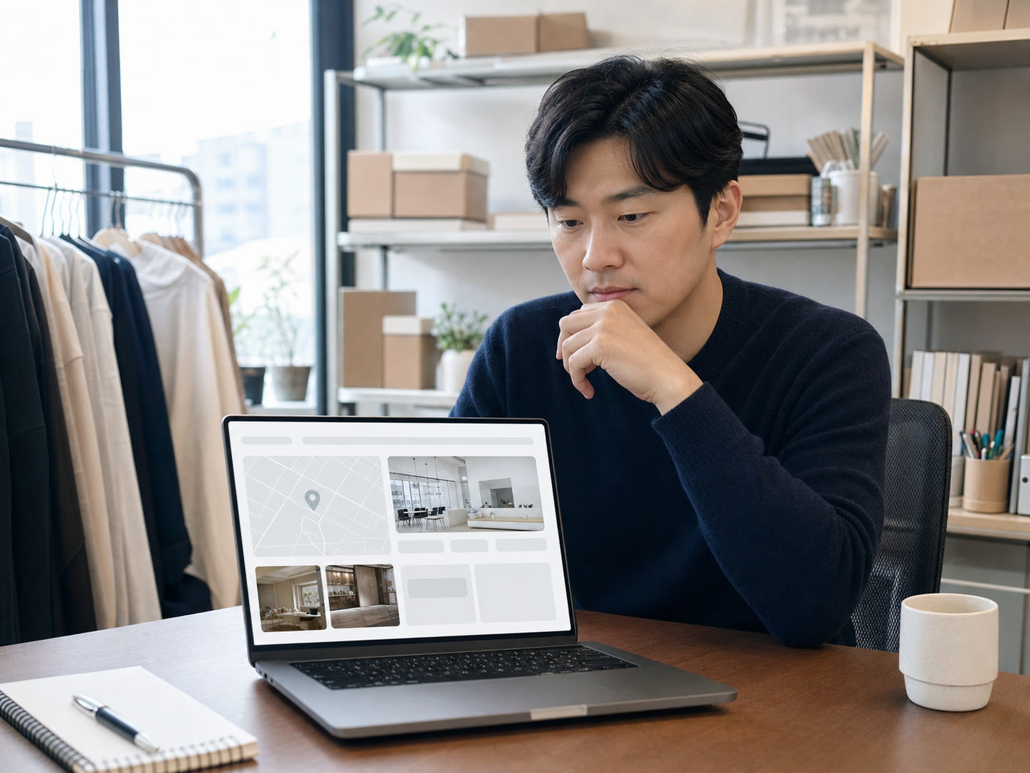 광고 목적과 게재위치의 관계를 설명하는 교육 장면 예시 이미지