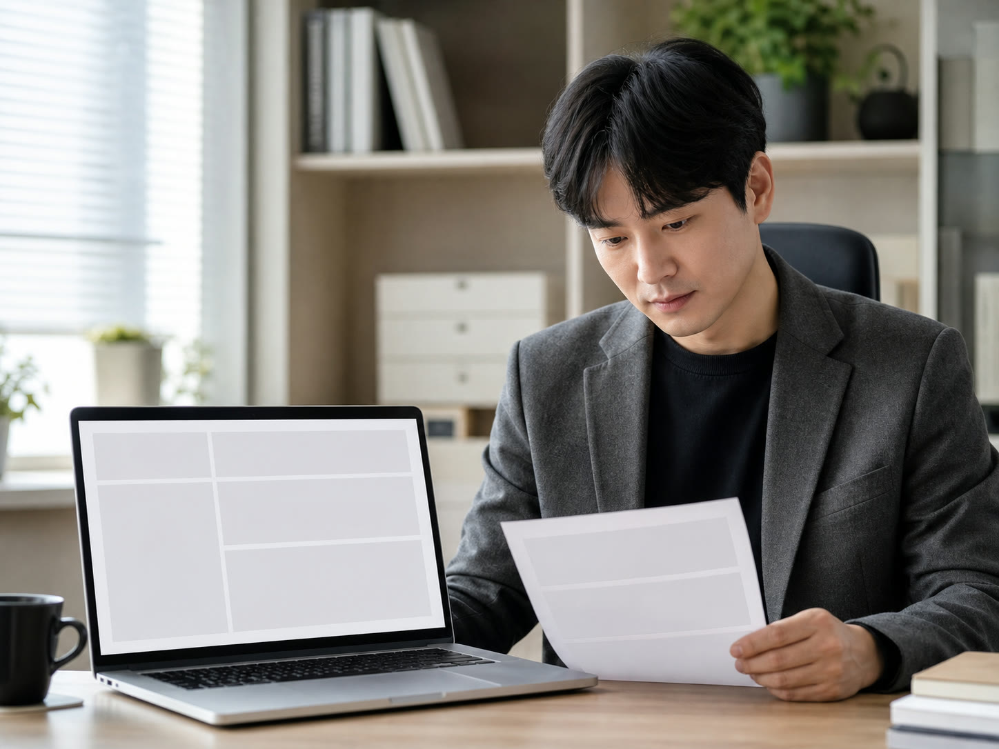 상담 유입 메모와 성과 화면을 함께 보는 1인사업자의 예시 이미지
