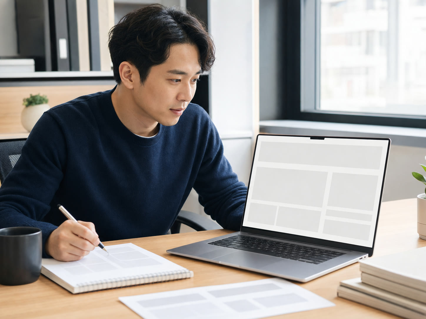 경쟁사 광고 자료를 화면으로 비교해 보는 예시 이미지