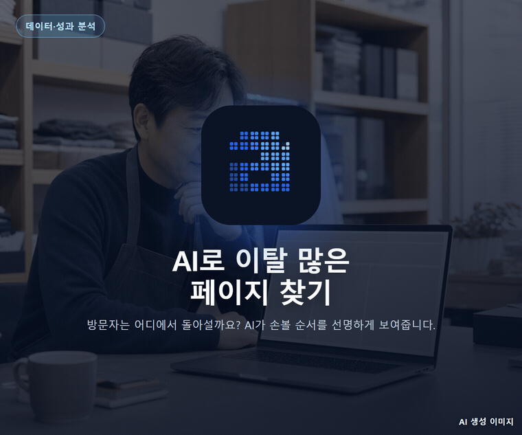 AI로 이탈 많은 페이지 찾기