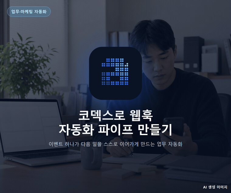 코덱스로 웹훅 자동화 파이프 만들기