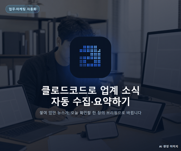 클로드코드로 업계 소식 자동 수집·요약하기