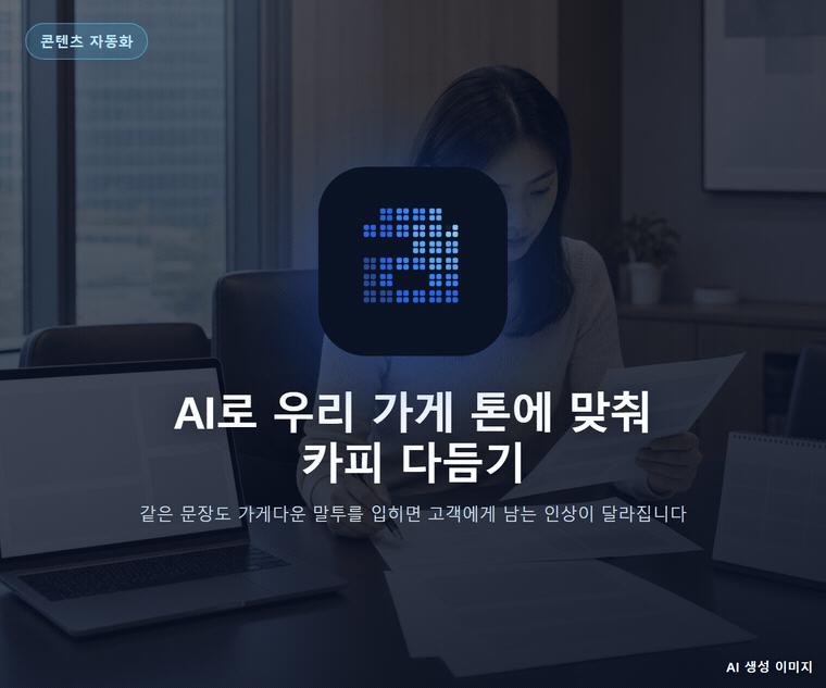 AI로 우리 가게 톤에 맞춰 카피 다듬기