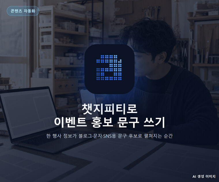 챗지피티로 이벤트 홍보 문구 쓰기
