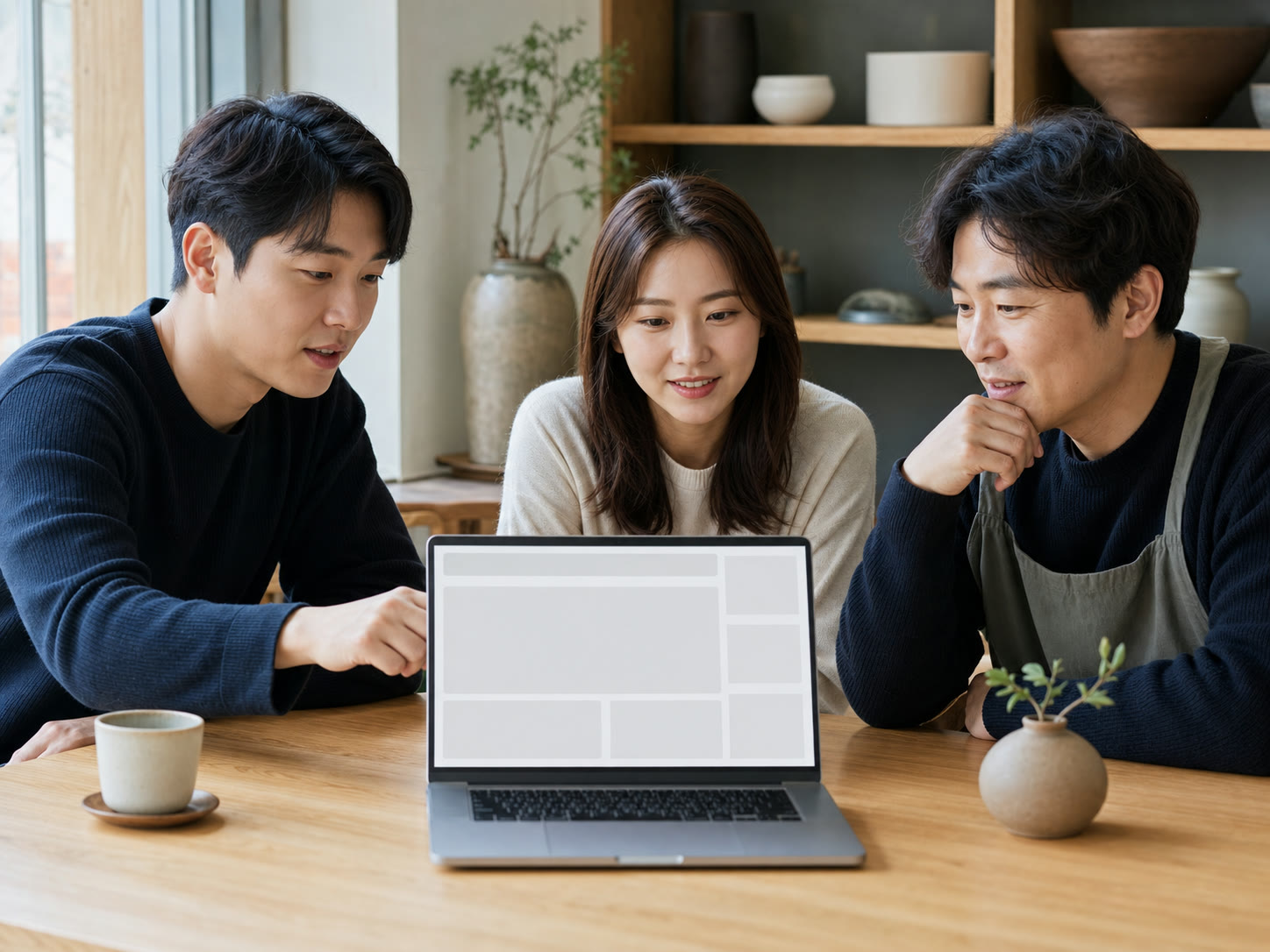 대면 교육에서 자신의 마케팅 화면을 살펴보는 예시 이미지