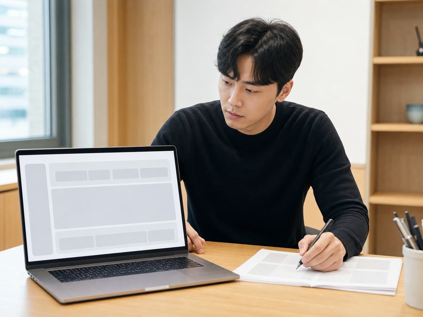 예시 이미지: 고객에게 보낼 리마인더 문구를 검토하는 대표