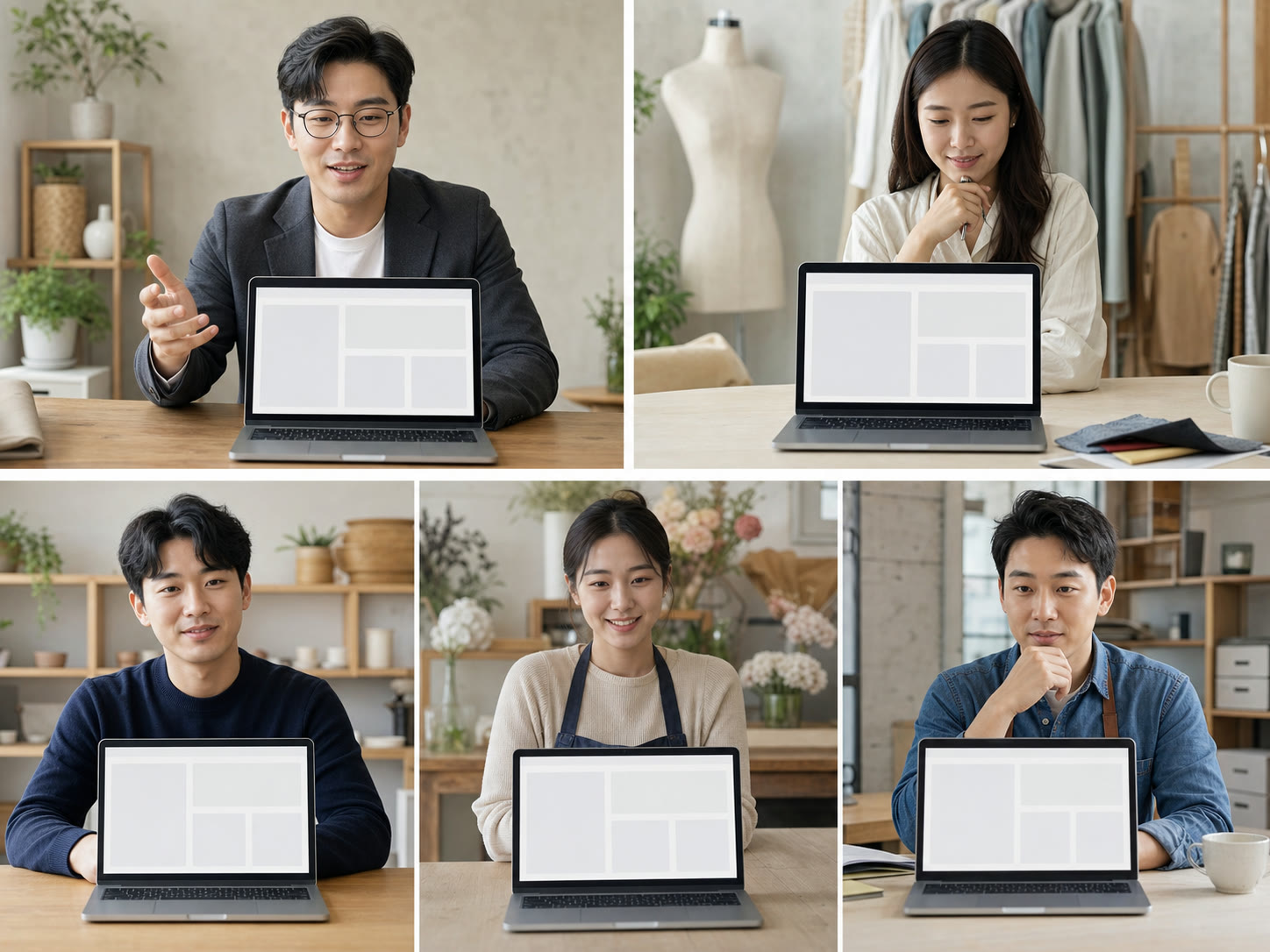 예시 이미지: Google Meet 화면으로 소규모 AI 업무 의논을 진행하는 장면