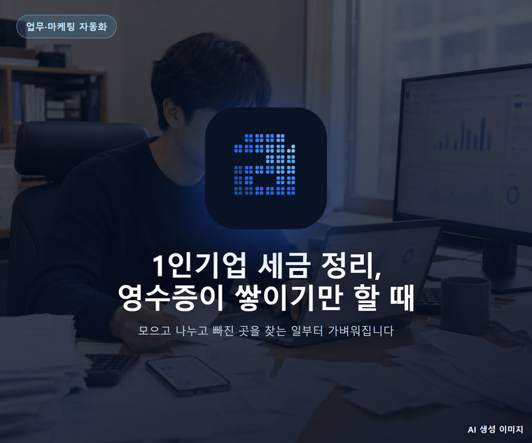 1인기업 세금 정리, 영수증이 쌓이기만 할 때