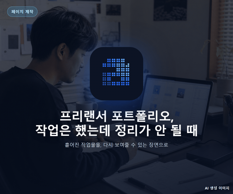 프리랜서 포트폴리오, 작업은 했는데 정리가 안 될 때