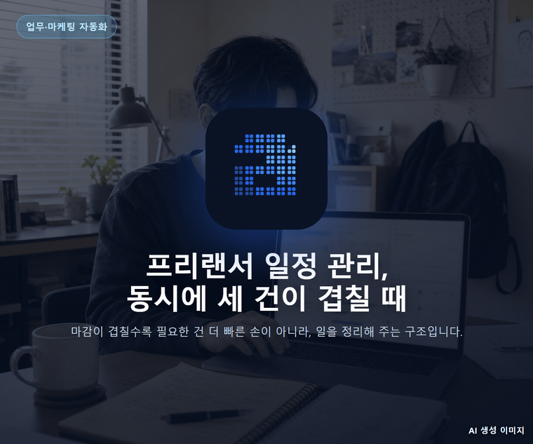 프리랜서 일정 관리, 동시에 세 건이 겹칠 때