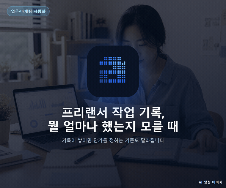 프리랜서 작업 기록, 뭘 얼마나 했는지 모를 때