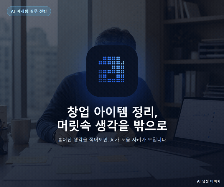 창업 아이템 정리, 머릿속 생각을 밖으로