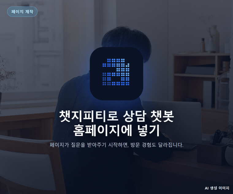 챗지피티로 상담 챗봇 홈페이지에 넣기