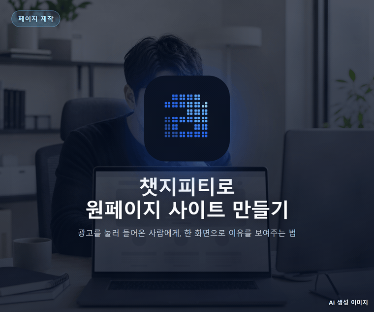 챗지피티로 원페이지 사이트 만들기