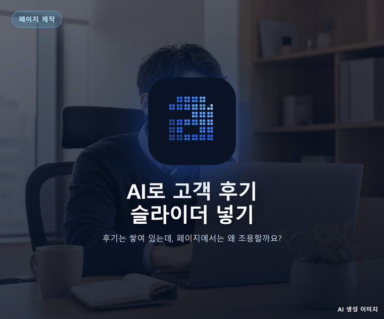 AI로 고객 후기 슬라이더 넣기