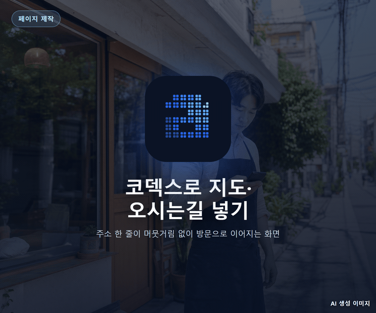 코덱스로 지도·오시는길 넣기