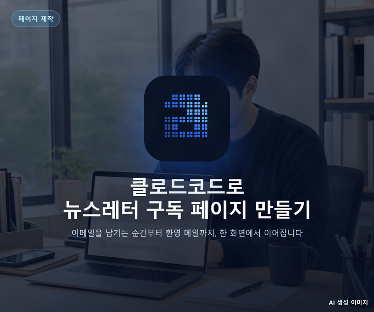 클로드코드로 뉴스레터 구독 페이지 만들기