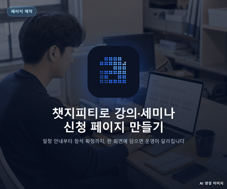 챗지피티로 강의·세미나 신청 페이지 만들기